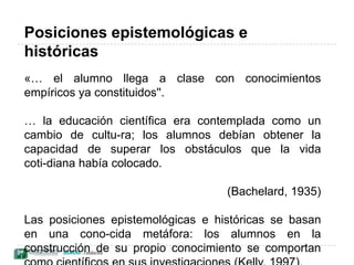 Existe un determinado número de ideas, mencionadas frecuentemente en la literatura, que influye en el pensamiento de los estudiantes en situaciones muy variadas.Para Solomon (1988), los conceptos se forman en las mentes de los alumnos de acuerdo a cuatro mecanismos bien diferenciados:El primero lo constituye la construcción de ideas individuales por las que los alumnos intentan encontrar explicaciones a sus experiencias personales. Esta vía de conocimientos parece más importante en aspectos de las Ciencias que por su naturaleza, llegan al alumno a través de su vida diaria (Furió, 1986). Con estos contactos previos, los alumnos intentan comprender los fenómenos que se producen a su alrededor, haciendo uso de su propio marco conceptual.