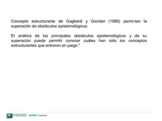 En último lugar el conocimiento cotidiano se ve reforzado sobre el conocimiento científico debido al continuo contacto, flujo y reflujo de ideas y concepciones equivocadas que existen en nuestra sociedad.Posiciones epistemológicas e históricas«… el alumno llega a clase con conocimientos empíricos ya constituidos''. … la educación científica era contemplada como un cambio de cultu­ra; los alumnos debían obtener la capacidad de superar los obstáculos que la vida coti­diana había colocado. (Bachelard, 1935)Las posiciones epistemológicas e históricas se basan en una cono­cida metáfora: los alumnos en la construcción de su propio conocimiento se comportan como científicos en sus investigaciones (Kelly, 1997). 