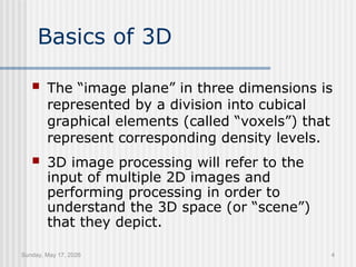 Comprehensive Overview of 3-Dimensional Digital Image Processing ...