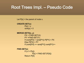 Root Trees Impl. – Step 4 (Final)MERGE_SETS(5, 1);