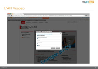 L’API Viadeo




DoYouBuzz          10
 