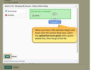 When you have a file selected, drag it and
hover over the correct drop-zone, when
the upload box turns green with a green
dotted line, then let go of the file.
 
