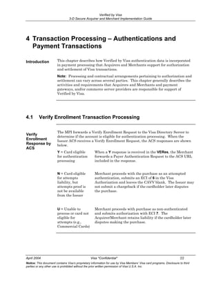 3-D Secure Acquirer and Merchant Implementation Guide | PDF
