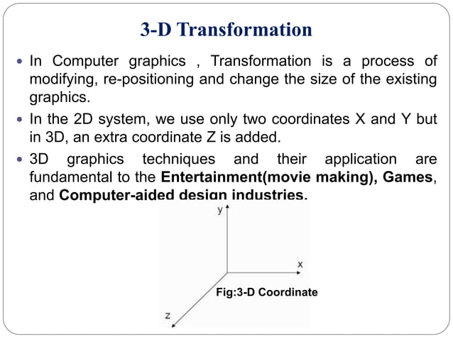 3 d transformation | PPT | Free Download