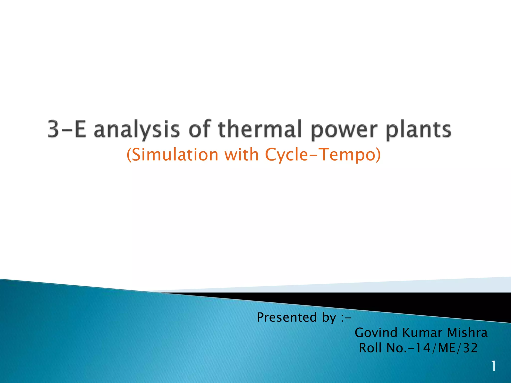 3 e analysis of thermal power plants | PPT