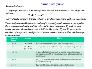 Polytropic Process Example 3 earth atmosphere | PPT
