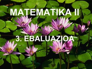 MATEMATIKA II 3. EBALUAZIOA 