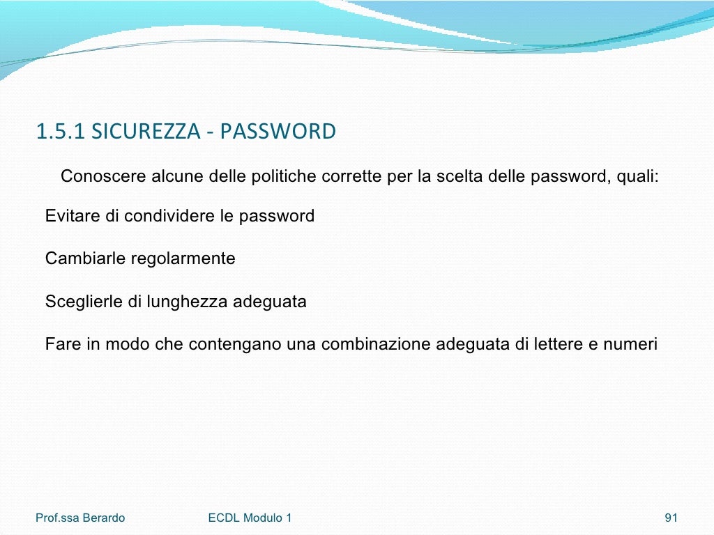 ECDL Modulo 1