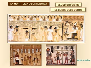 LA MORT: VIDA D’ULTRATOMBALA MORT: VIDA D’ULTRATOMBA EL JUDICI D’OSIRIS
EL LLIBRE DELS MORTS
Anar a índex…
 