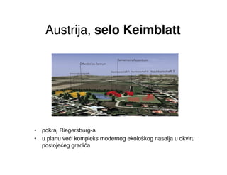 Austrija, selo Keimblatt




• pokraj Riegersburg-a
• u planu veći kompleks modernog ekološkog naselja u okviru
  postojećeg gradića
 