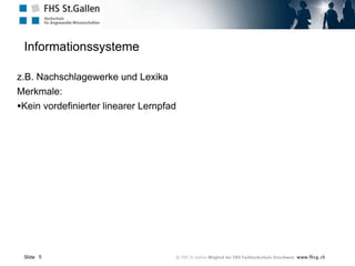 Dipl.Päd. Mag [FH] Frank Weber
“Qualität”!?
Was bedeutet “Qualität” im Zusammenhang mit eLearning-Content?
•Wichtig: Beurteilung von Qualität ist sehr komplex und hängt von Kontext
und Inhalt ab
•Vielzahl von Guidelines und Checklists
Gute interaktive Software:[25]
•Angemessenes Niveau von Interaktivität / Visualisierung (höher ≠ besser)
•Unterstützung des Lernprozesses
•Unterstützung unterschiedlicher kognitiver Stufen (Bloom)
•Rückmeldungen
•Design / Usability
•Last not least: Gutes Kosten-Nutzen-Verhältnis (Lebensdauer etc.)
 