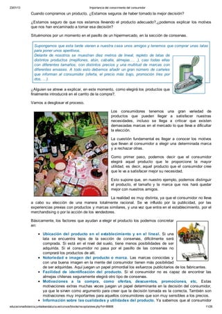 MARKETING EN EL PUNTO DE VENTA - TEMA 3 ANÁLISIS DEL CONSUMIDOR - FP A ...