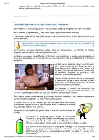 MARKETING EN EL PUNTO DE VENTA - TEMA 3 ANÁLISIS DEL CONSUMIDOR - FP A ...