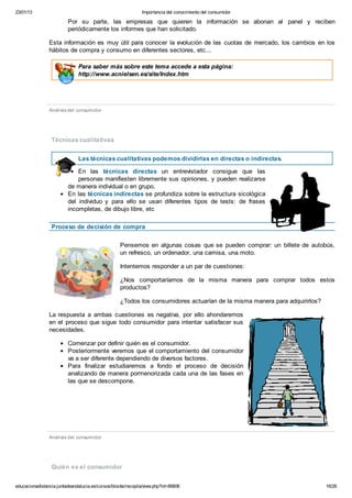 MARKETING EN EL PUNTO DE VENTA - TEMA 3 ANÁLISIS DEL CONSUMIDOR - FP A ...