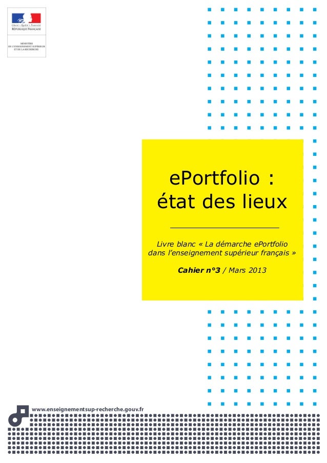 Livre blanc "la démarche ePortfolio dans l'enseignement supérieur français"
