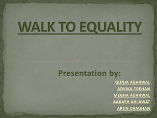 Presentation by:
GUNJA AGARWAL
ADVIKA TREHAN
MEGHA AGARWAL
AAKASH AHLAWAT
ARUN CHAUHAN
 