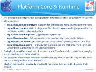 Eclipse Training - Main eclipse ecosystem classes | PPT