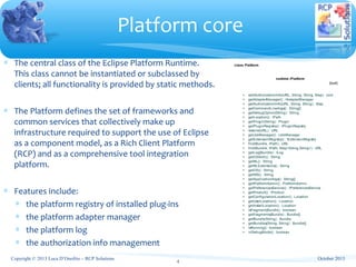 Eclipse Training - Main eclipse ecosystem classes | PPT