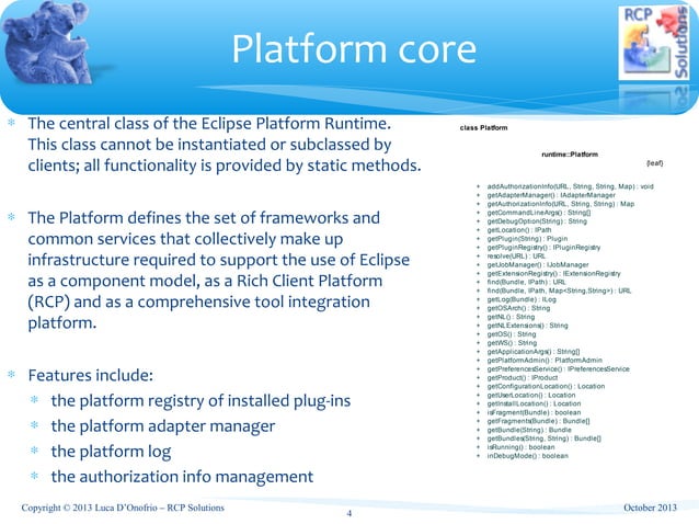 Eclipse Training - Main eclipse ecosystem classes | PPT