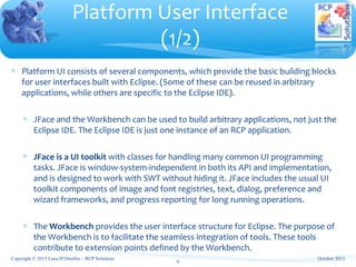 Eclipse Training - Main eclipse ecosystem classes | PPT image.