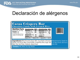 Declaración de alérgenos




                           31
 