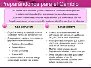 Responsable de liderar discusiones específicas