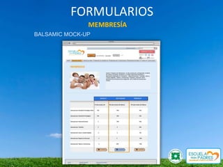 FORMULARIOS
               MEMBRESÍA
BALSAMIC MOCK-UP
 