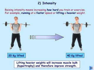 Increase Training Intensity 3. fitness,training & exercise | PPT