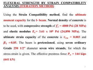 3-Flexural Analysis prestress concrete ppt | PDF