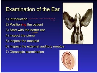 Positioning Pinna Comprehensive Clinical Examination Techniques for Ear, Nose, and Throat ...