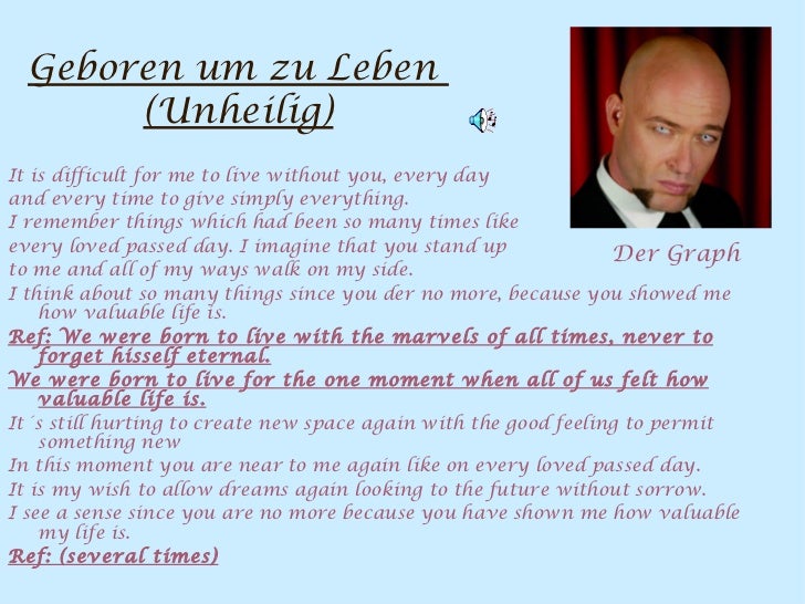 Liedtext Geboren Um Zu Leben - Liedtexte