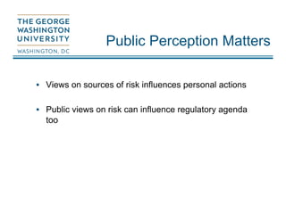 George Risk Management The Public Health Case for Risk-Based Regulation, George Gray | PDF