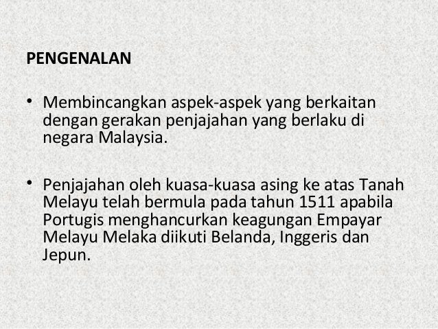 3 gerakan penjajahan