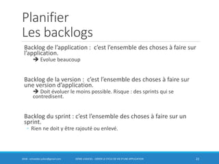Génie Logiciel - Gérer le cycle de vie d'une application | PPTX