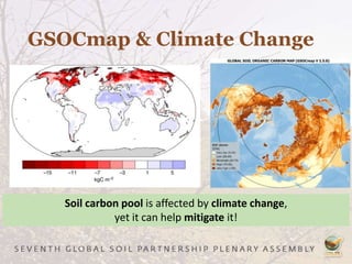 GSOCmap & Climate Change
Soil carbon pool is affected by climate change,
yet it can help mitigate it!
 