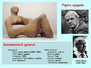 Henry Moore  (1898-1986)  <ul><li>Documentació general  </li></ul><ul><ul><li>Catalogació:  Anàlisi material: </li></ul></...