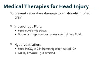 Head Injury Pao2 trauma guideline Head Trauma head injury | PPTX