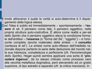 3. La filosofia dello spirito. 