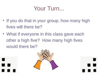 The High Five Problem | PPT | Homework and Study | Education