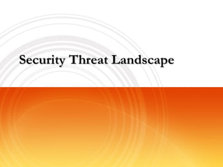 Security Threat Landscape 