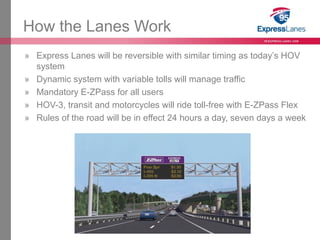 Click to edit Master title style 
» Click to edit Master text styles 
– Second level 
How the Lanes Work 
» Express Lanes ...