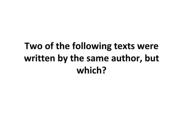 Idiolect identification | PPT