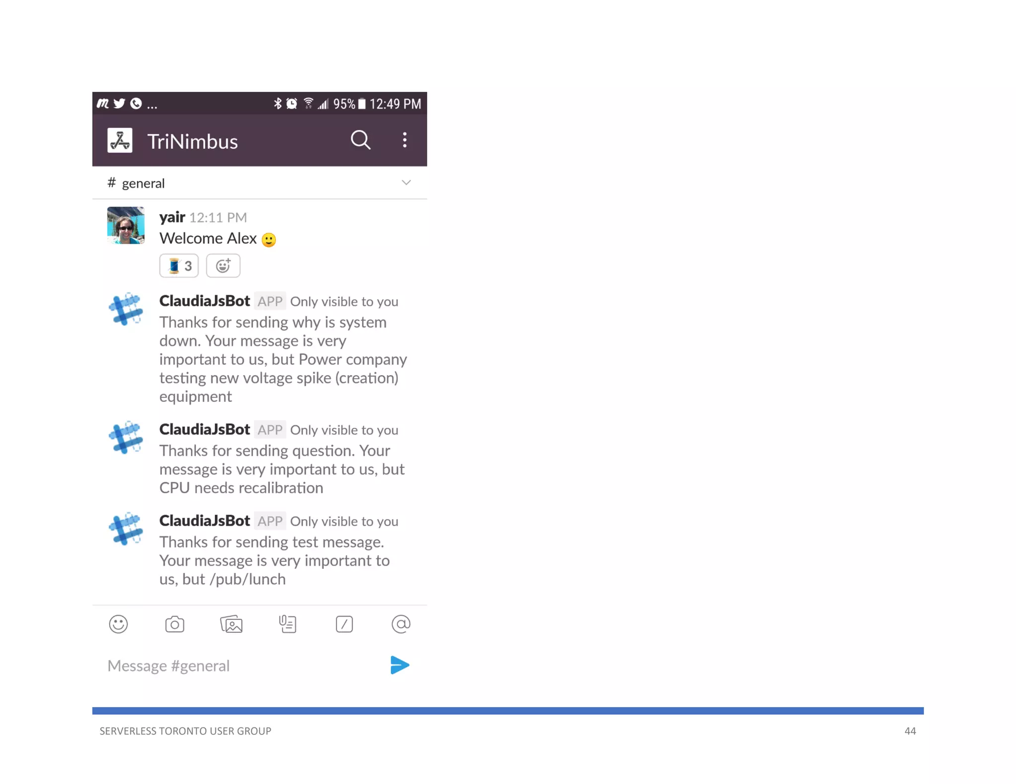 SERVERLESS TORONTO USER GROUP 44
 