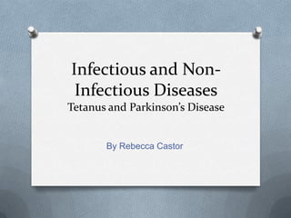 Infectious and NonInfectious Diseases
Tetanus and Parkinson’s Disease

By Rebecca Castor

 