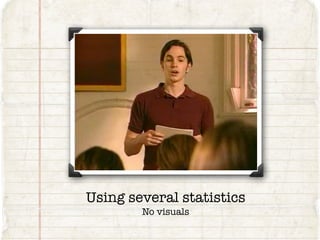 Using several statistics
No visuals
 