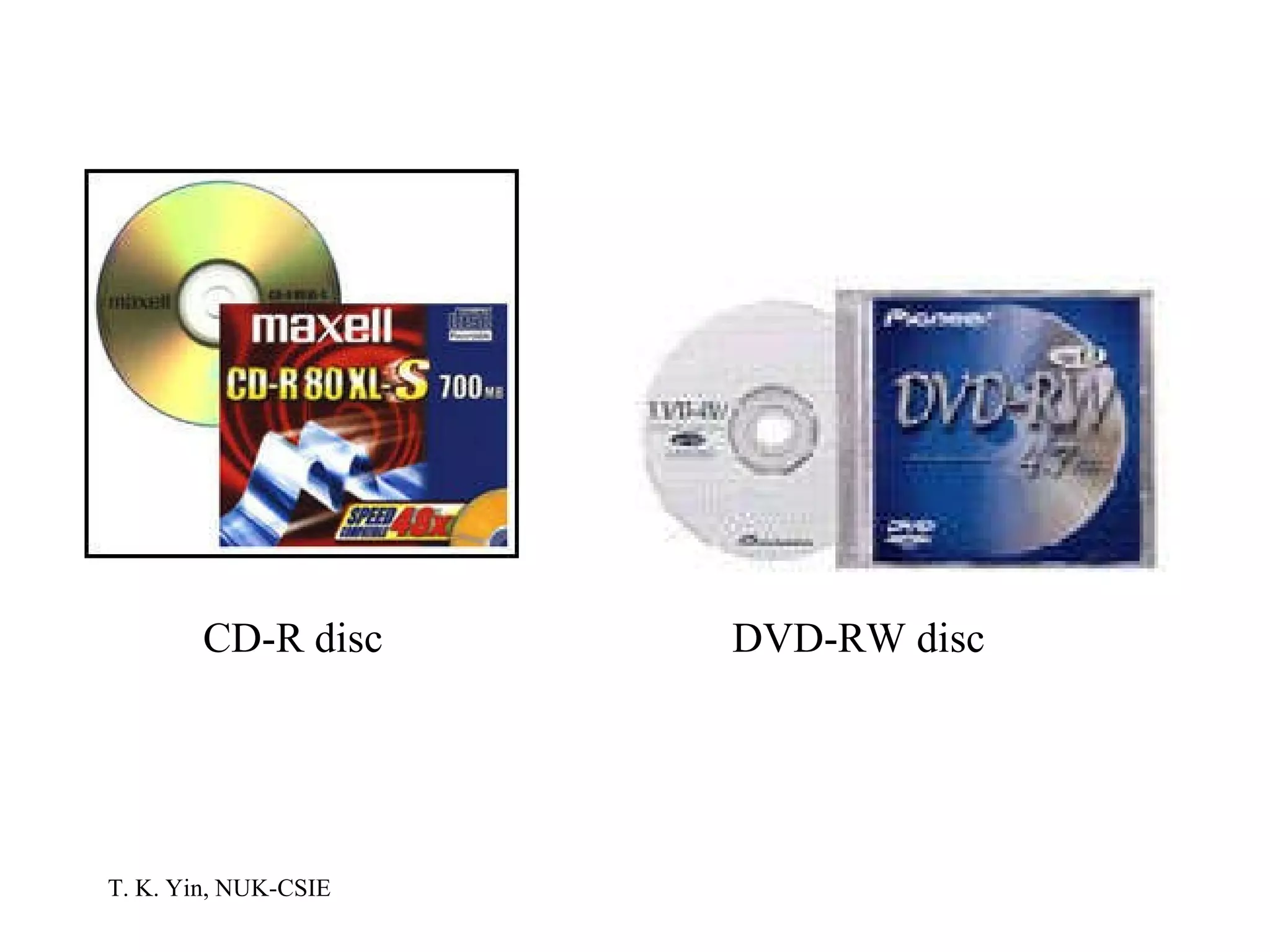 CD-R disc DVD-RW disc 