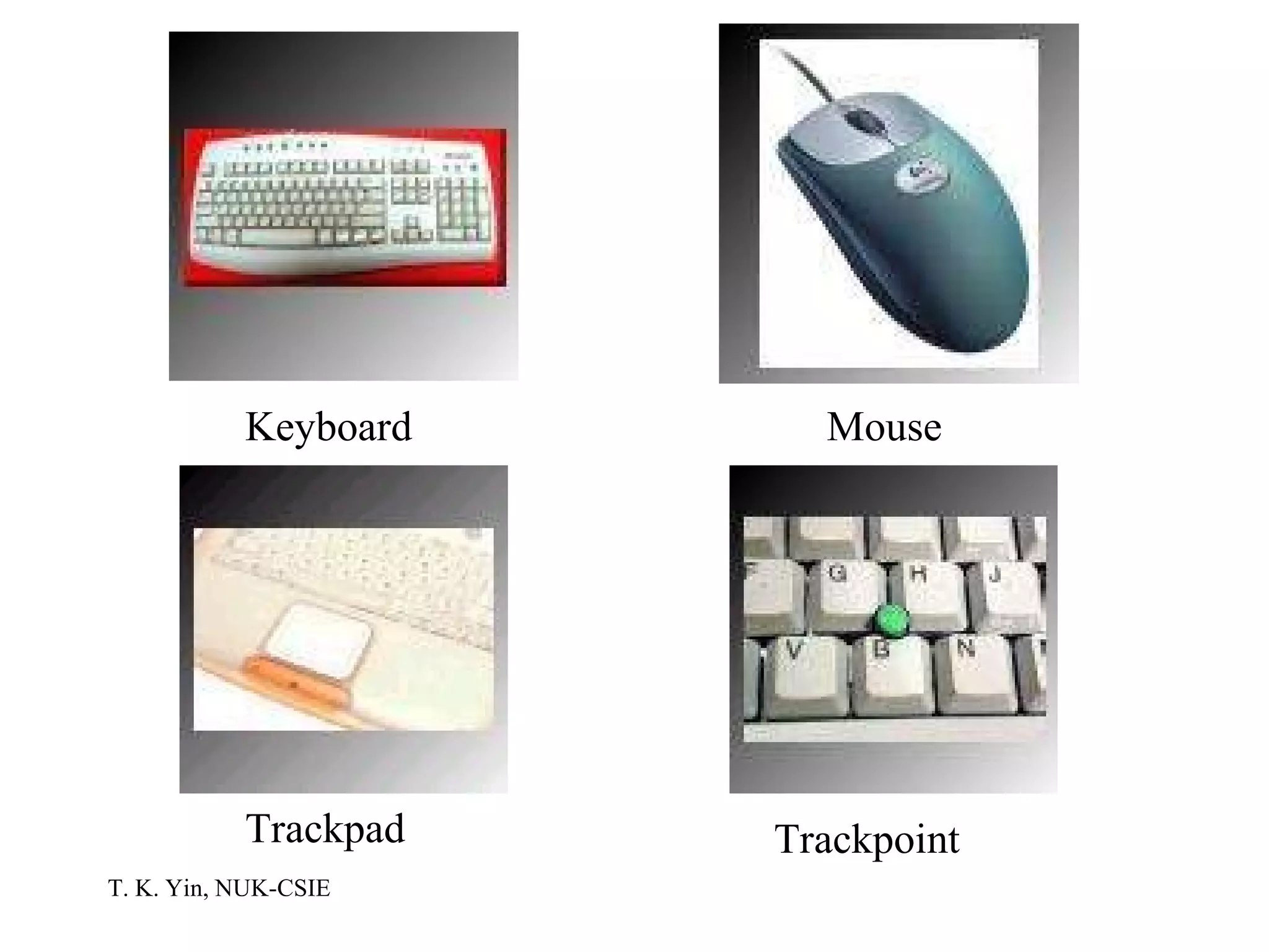 Keyboard Mouse Trackpad Trackpoint 