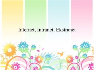 Internet, Intranet, Ekstranet
 