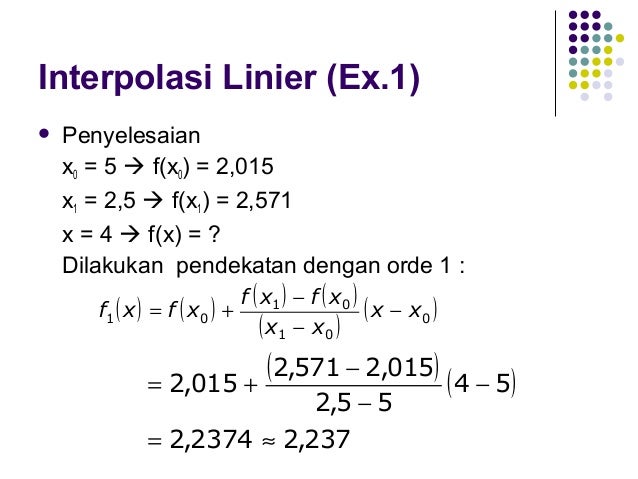 Contoh Soal Interpolasi Linier Metode Numerik Contoh