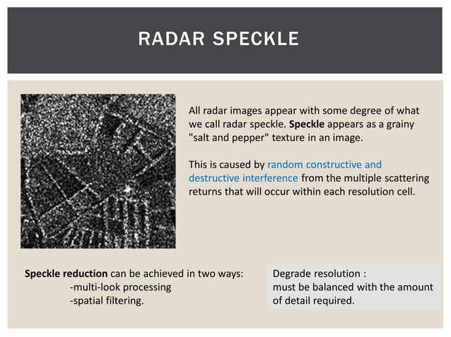 SAR image interpretation | PDF